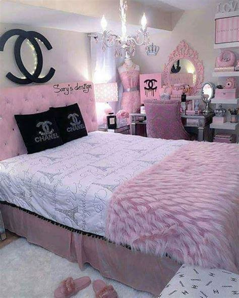 chanel decora|Chanel inspired bedroom decor.